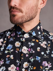 Black/Multicolour Floral Signature Made With Italian Fabric Printed Shirt - Image 5 of 8