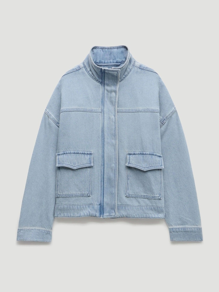 Hush Light Blue Authentic Robbie Supersoft Denim Jacket - Image 5 of 5 Hush Light Blue Authentic Robbie Supersoft Denim Jacket - Image 5 of 5