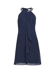 Gina Bacconi Blue Jane Beaded Halterneck Chiffon Dress - Image 4 of 4