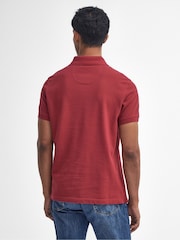 Barbour® Red 100% Cotton Classic Pique Polo Shirt - Image 2 of 8