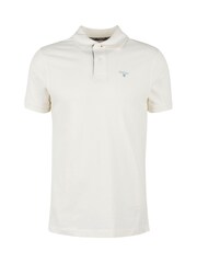 Barbour® Ecru White 100% Cotton Classic Pique Polo Shirt - Image 6 of 8
