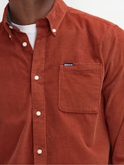 Barbour® Orange 100% Cotton Ramsey Micro Cord Shirt - Image 5 of 8