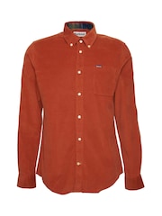 Barbour® Orange 100% Cotton Ramsey Micro Cord Shirt - Image 7 of 8