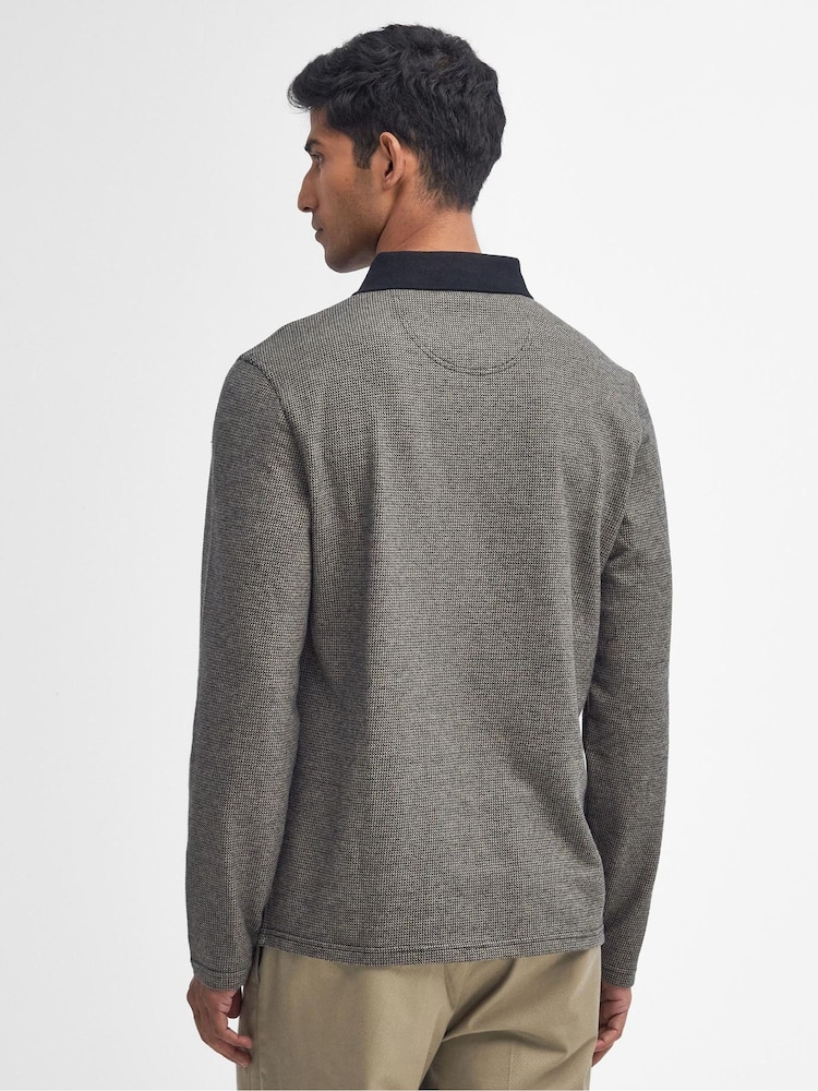 Barbour® Brown Walkford Long Sleeve Polo Shirt - Image 2 of 7