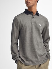 Barbour® Brown Walkford Long Sleeve Polo Shirt - Image 4 of 7