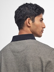 Barbour® Brown Walkford Long Sleeve Polo Shirt - Image 6 of 7