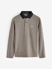 Barbour® Brown Walkford Long Sleeve Polo Shirt - Image 7 of 7
