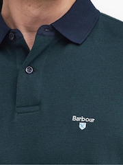 Barbour® Green Walkford Long Sleeve Polo Shirt - Image 5 of 6