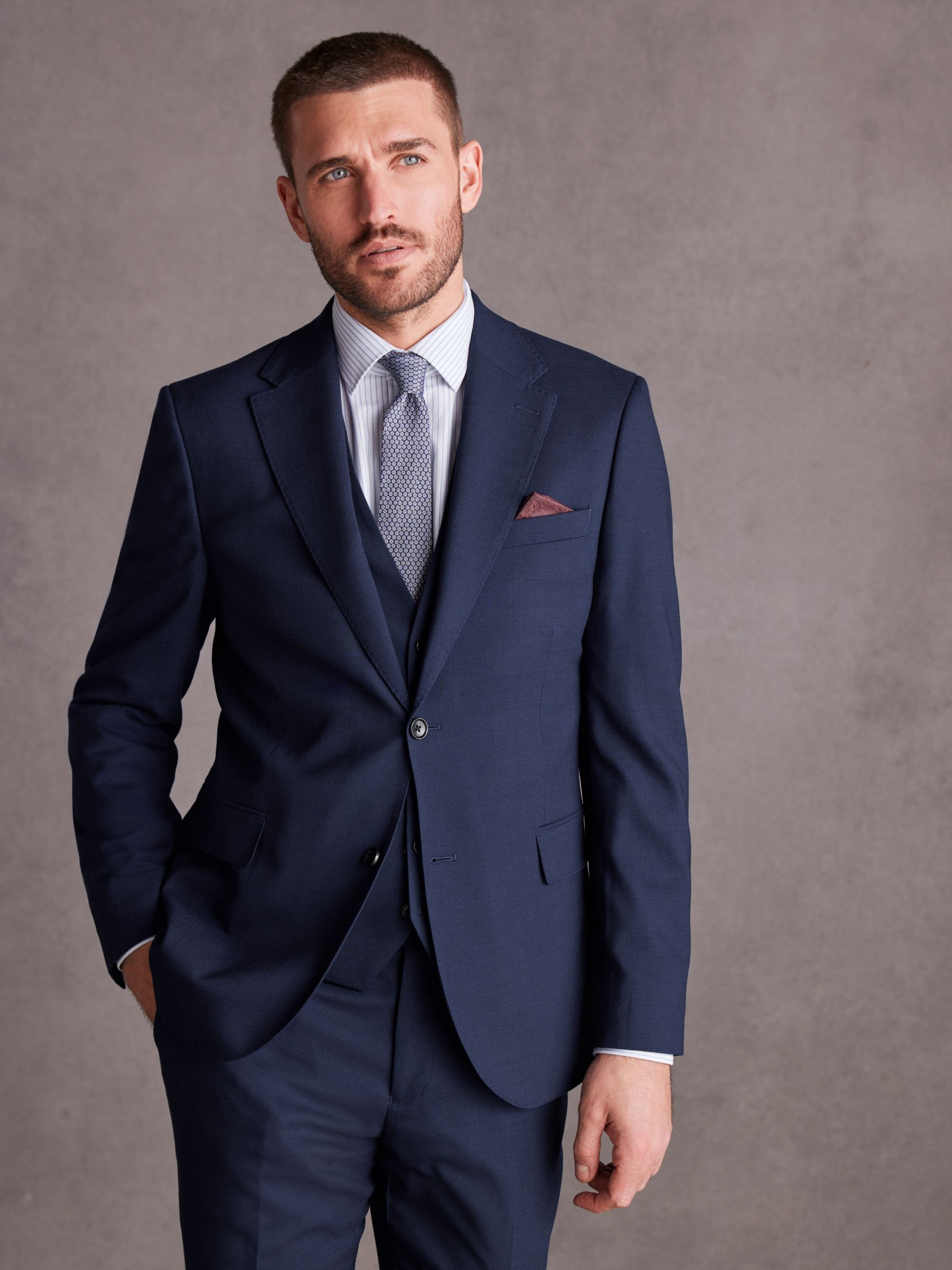 Shiny blue suit jacket shop