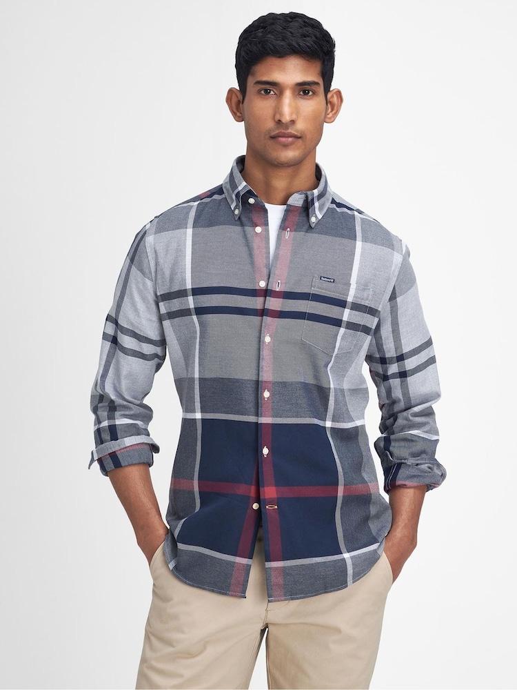Barbour® Grey 100% Cotton Dunoon Tartan Check Shirt - Image 1 of 8