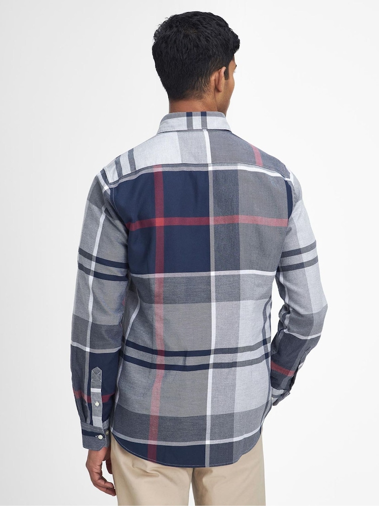Barbour® Grey 100% Cotton Dunoon Tartan Check Shirt - Image 2 of 8 Barbour® Grey 100% Cotton Dunoon Tartan Check Shirt - Image 2 of 8