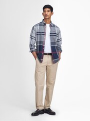 Barbour® Grey 100% Cotton Dunoon Tartan Check Shirt - Image 3 of 8