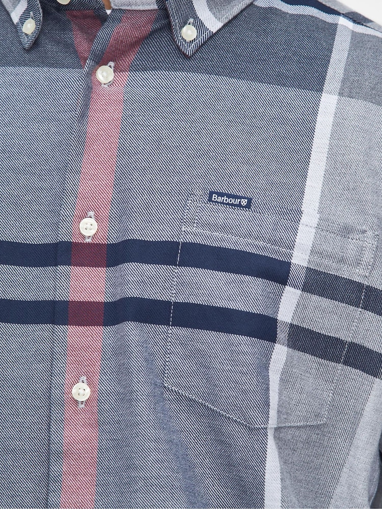 Barbour® Grey 100% Cotton Dunoon Tartan Check Shirt - Image 8 of 8