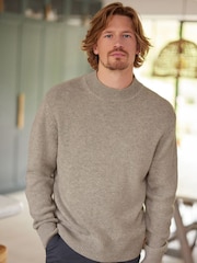 Light Grey Regular Wool Blend Knit Jumper - Image 1 of 9