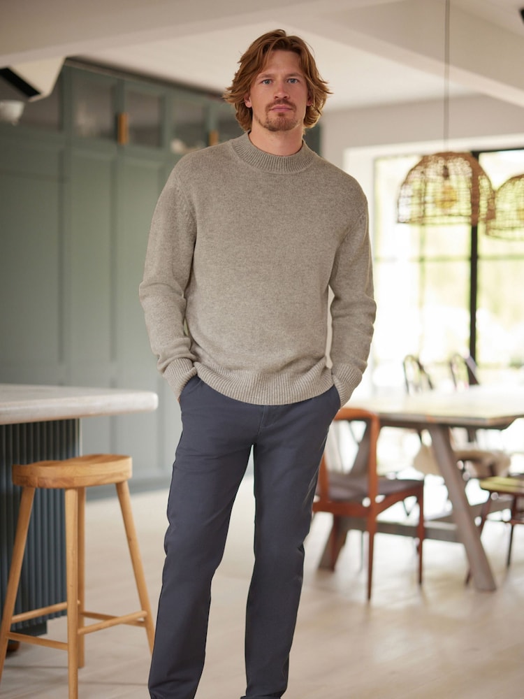 Light Grey Regular Wool Blend Knit Jumper - Image 2 of 9