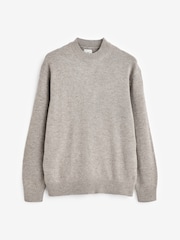 Light Grey Regular Wool Blend Knit Jumper - Image 7 of 9