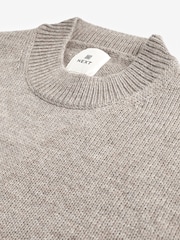 Light Grey Regular Wool Blend Knit Jumper - Image 8 of 9