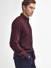 Barbour® Burgundy Red Tainsbury Fleck Twill Shirt - Image 3 of 7