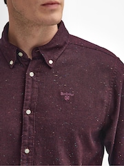 Barbour® Burgundy Red Tainsbury Fleck Twill Shirt - Image 4 of 7