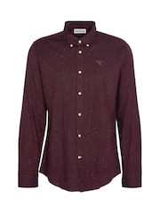 Barbour® Burgundy Red Tainsbury Fleck Twill Shirt - Image 7 of 7