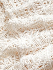 Cream Crochet Knit Midi Dress - Image 5 of 5