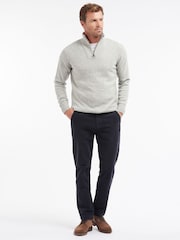Hellgrau - Barbour® Pullover aus Lammwolle mit kurzem Reißverschluss - Bild 2 von 6