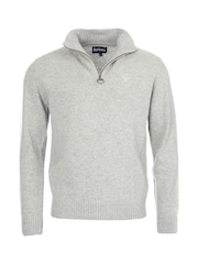 Hellgrau - Barbour® Pullover aus Lammwolle mit kurzem Reißverschluss - Bild 6 von 6