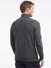 Barbour® Charcoal Grey Lambswool Quarter Zip Jumper - Image 2 of 7