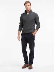 Barbour® Charcoal Grey Lambswool Quarter Zip Jumper - Image 3 of 7