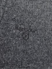 Barbour® Charcoal Grey Lambswool Quarter Zip Jumper - Image 6 of 7