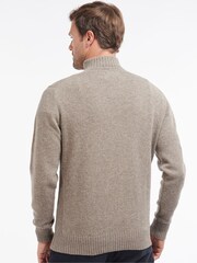 Barbour® Stone Lambswool Quarter Zip Jumper - Image 3 of 7