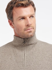 Barbour® Stone Lambswool Quarter Zip Jumper - Image 4 of 7