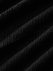 Black Ruched Shoulder Side Detail Vest - Image 6 of 6