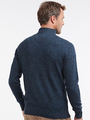 Barbour® Blue Lambswool Quarter Zip Jumper - Image 2 of 5