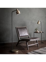 Gallery Home Brass and Black Maryway Floor Lamp - Image 1 of 7