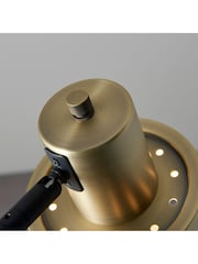 Gallery Home Brass and Black Maryway Floor Lamp - Image 3 of 7