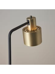 Gallery Home Brass and Black Maryway Floor Lamp - Image 4 of 7
