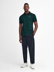 Barbour® Green Mens Sports 100% Cotton Polo Shirt - Image 3 of 7