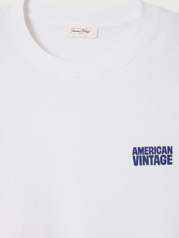 American Vintage White Ykobow T-Shirt - Image 2 of 2