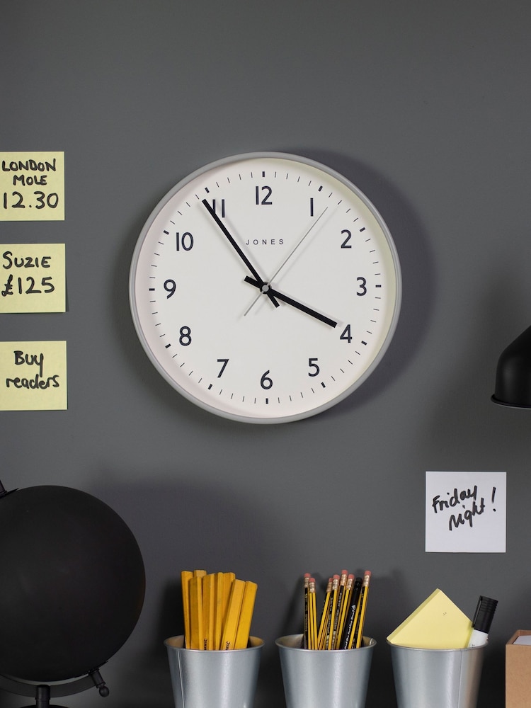 Jones Clocks Grey Jam Elephant Grey Wall Clock - Image 1 of 4