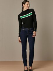 Wallis Indigo Zip Detail Straight Leg Jeans - Image 2 of 3
