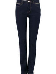 Wallis Indigo Zip Detail Straight Leg Jeans - Image 3 of 3