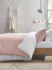 White Cool Touch 200 Thread Count Duvet Cover and Pillowcase Set - Image 1 of 2