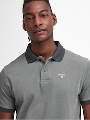 Barbour® Light Grey 100% Cotton Mens Sports Polo Shirt - Image 4 of 7