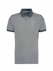 Barbour® Light Grey 100% Cotton Mens Sports Polo Shirt - Image 6 of 7