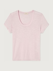American Vintage Pink Jacksonville Short Sleeve Scoop Neck T-Shirt - Image 1 of 2
