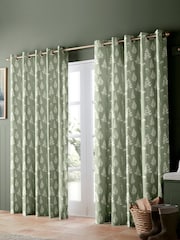 Emily Bond Sage Green Tynesfield Made to Measure 100% Cotton Curtains - Image 2 of 9