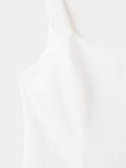 Mango White Scoop Neck Structured Midi Dress - Image 7 of 7