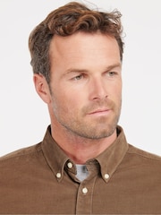 Barbour® Brown 100% Cotton Ramsey Micro Cord Shirt - Image 3 of 7