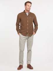Barbour® Brown 100% Cotton Ramsey Micro Cord Shirt - Image 4 of 7